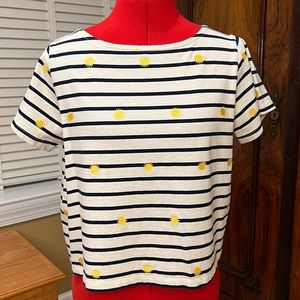 Madewell Embroidered Sun Setlist Boxy Top in Stripe - size S
